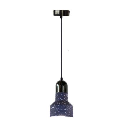 Lustr na lanku TERRAZZO 1xE27/60W/230V pr. 12 cm černá