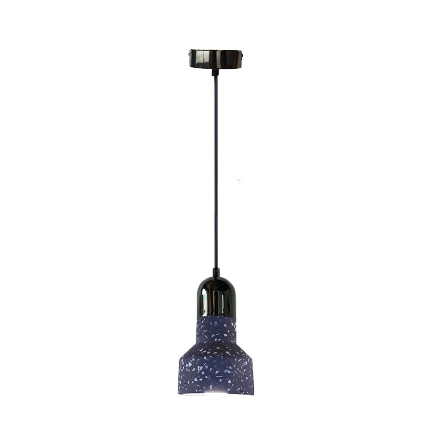 Lustr na lanku TERRAZZO 1xE27/60W/230V pr. 12 cm černá