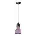 Lustr na lanku TERRAZZO 1xE27/60W/230V pr. 12 cm červená