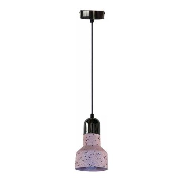 Lustr na lanku TERRAZZO 1xE27/60W/230V pr. 12 cm červená