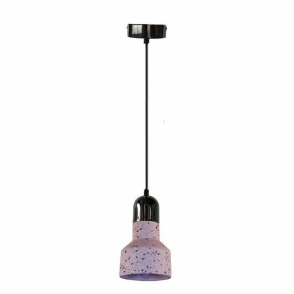 Lustr na lanku TERRAZZO 1xE27/60W/230V pr. 12 cm červená