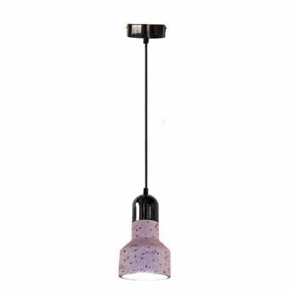 Lustr na lanku TERRAZZO 1xE27/60W/230V pr. 12 cm červená