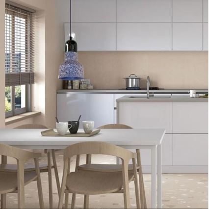 Lustr na lanku TERRAZZO 1xE27/60W/230V pr. 12 cm šedá