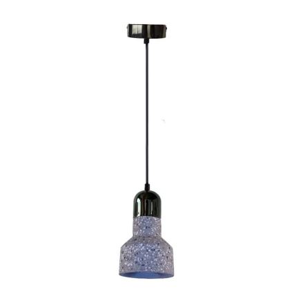 Lustr na lanku TERRAZZO 1xE27/60W/230V pr. 12 cm šedá