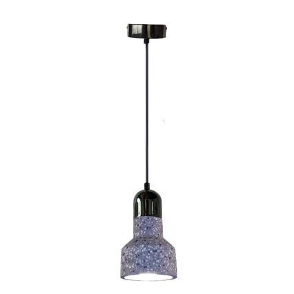 Lustr na lanku TERRAZZO 1xE27/60W/230V pr. 12 cm šedá
