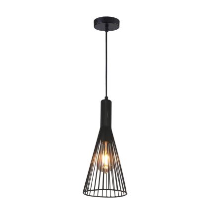 Lustr na lanku TIANA 1xE27/20W/230V pr. 15,5 cm černá