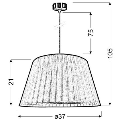 Lustr na lanku TIZIANO 1xE27/60W/230V černá