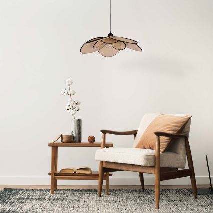 Lustr na lanku TOBAGO 1xE27/20W/230V pr. 60 cm béžová
