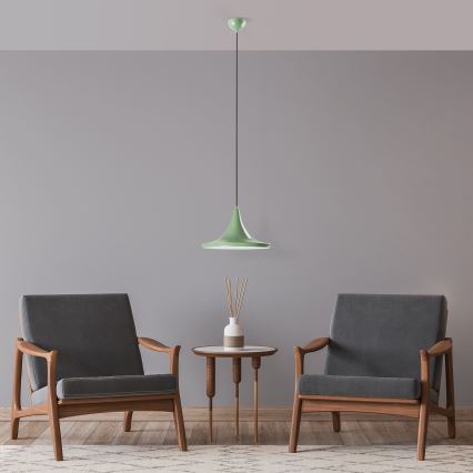 Lustr na lanku TOM 1xE27/40W/230V zelená