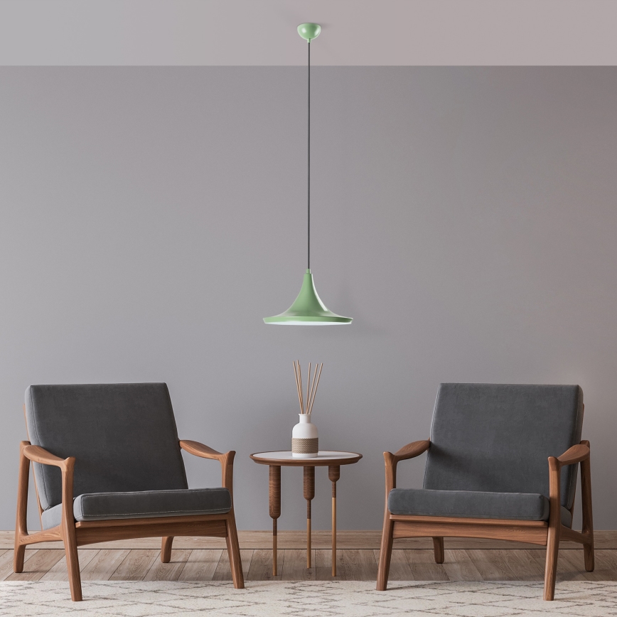 Lustr na lanku TOM 1xE27/40W/230V zelená