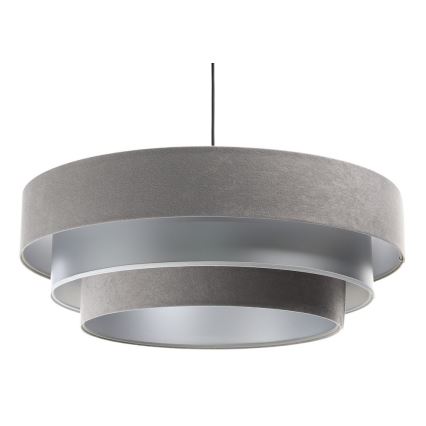 Lustr na lanku TRINITI 1xE27/60W/230V šedá/stříbrná