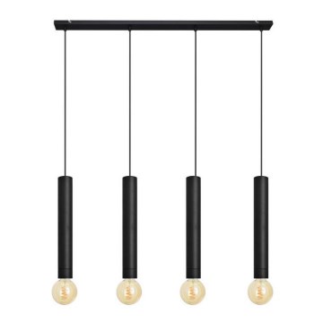 Lustr na lanku TUBA 4xE27/15W/230V černá