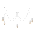 Lustr na lanku TUBE 5xE27/15W/230V pavouk bílá