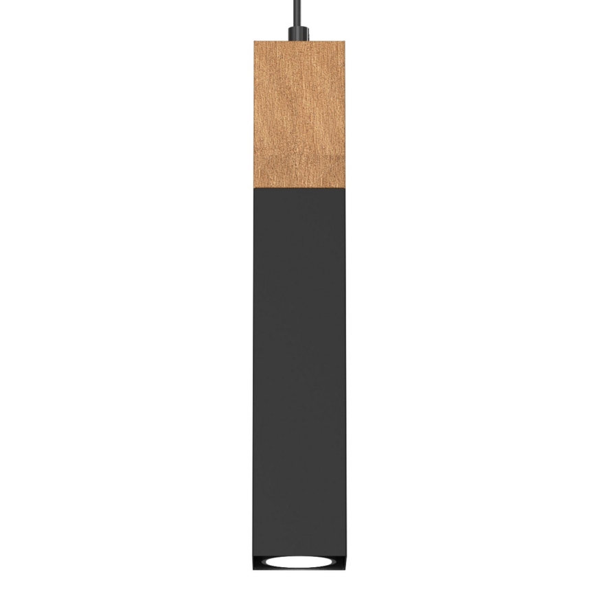Lustr na lanku TULUM 3xGU10/60W/230V buk/černá