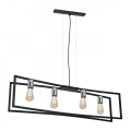 Lustr na lanku TUNJA 4xE27/60W/230V černá/lesklý chrom
