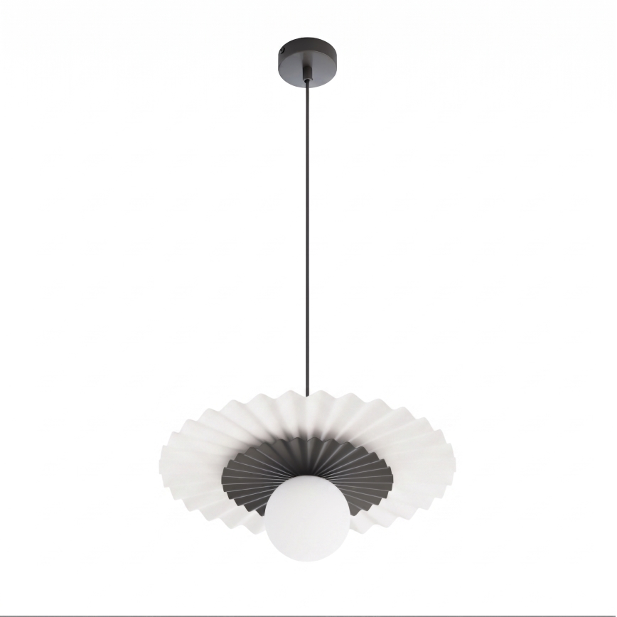 Lustr na lanku UMBRA 1xG9/8W/230V černá/bílá