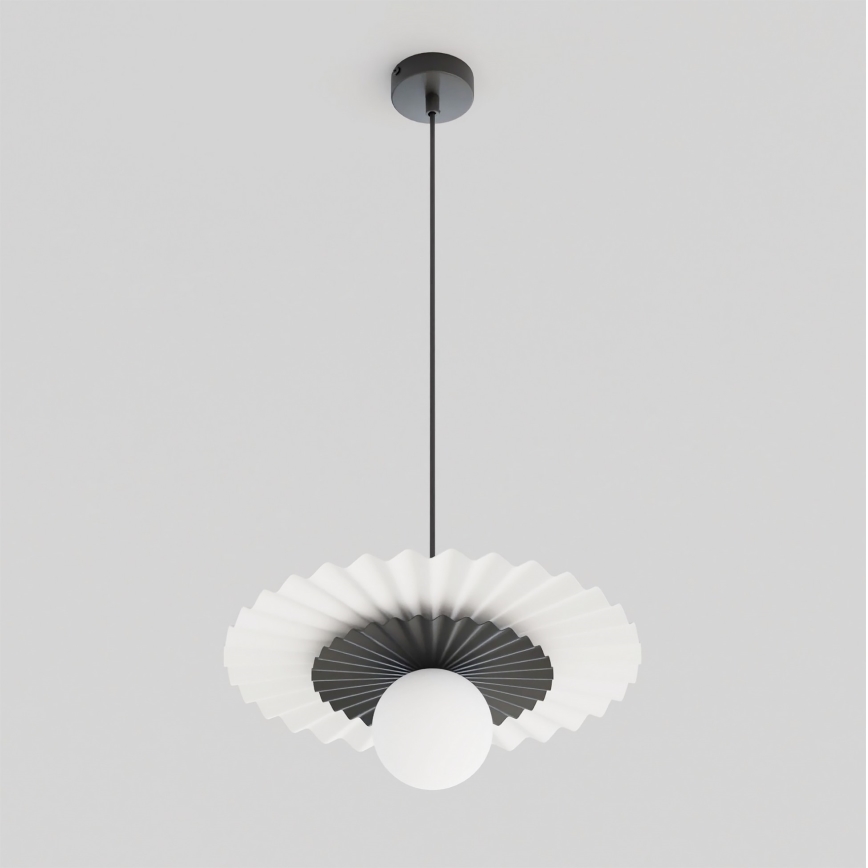 Lustr na lanku UMBRA 1xG9/8W/230V černá/bílá