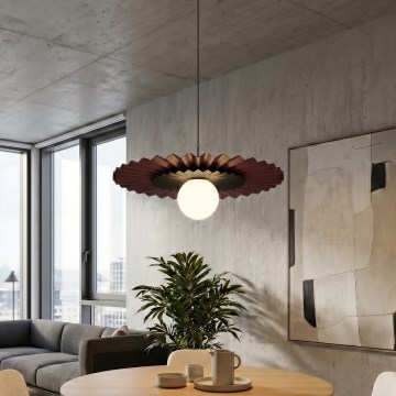 Lustr na lanku UMBRA 1xG9/8W/230V černá/červená
