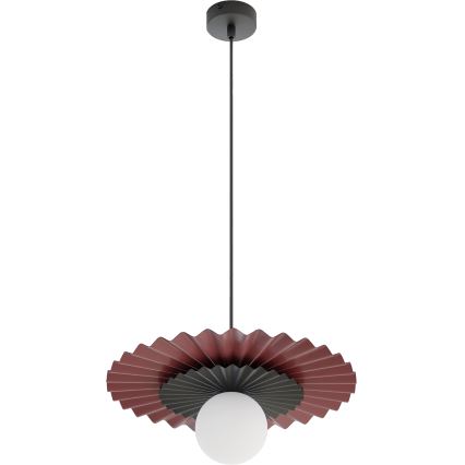 Lustr na lanku UMBRA 1xG9/8W/230V černá/červená