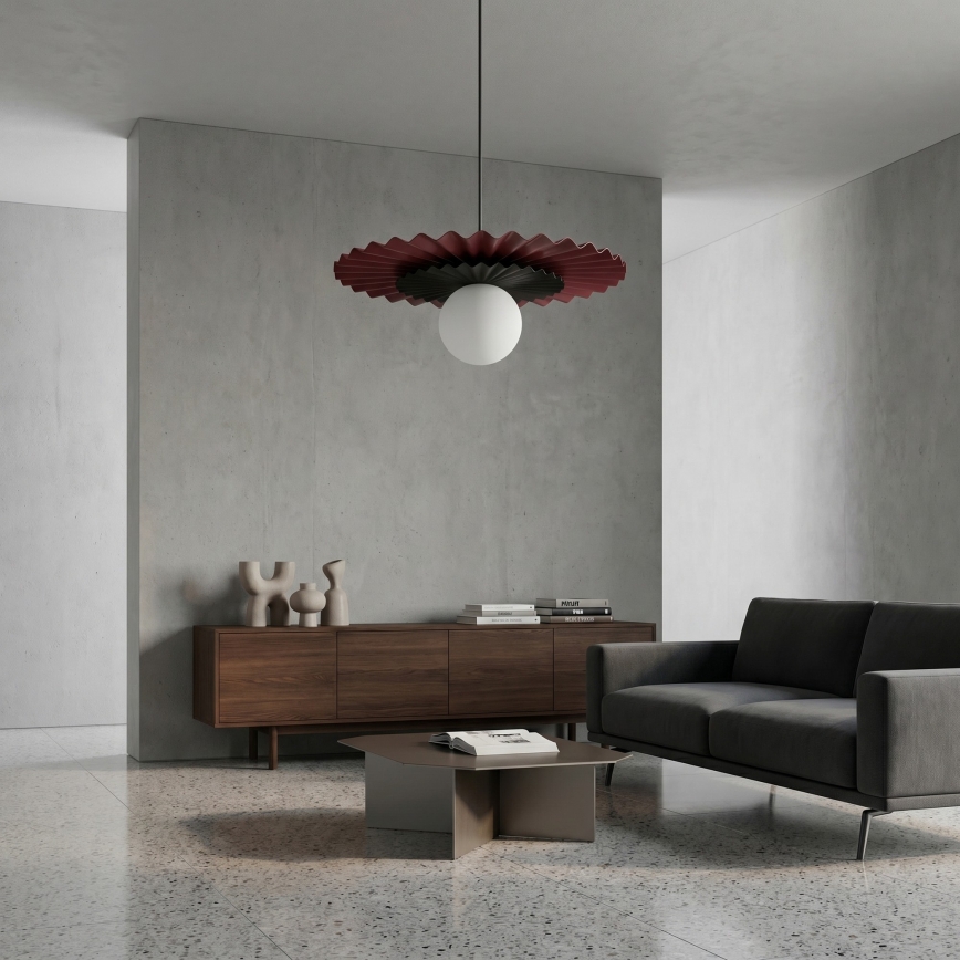 Lustr na lanku UMBRA 1xG9/8W/230V černá/červená