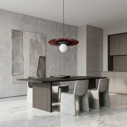 Lustr na lanku UMBRA 1xG9/8W/230V černá/červená