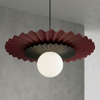 Lustr na lanku UMBRA 1xG9/8W/230V černá/červená