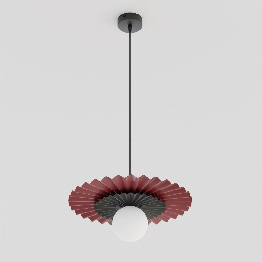 Lustr na lanku UMBRA 1xG9/8W/230V černá/červená