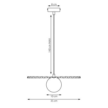 Lustr na lanku UMBRA 1xG9/8W/230V černá