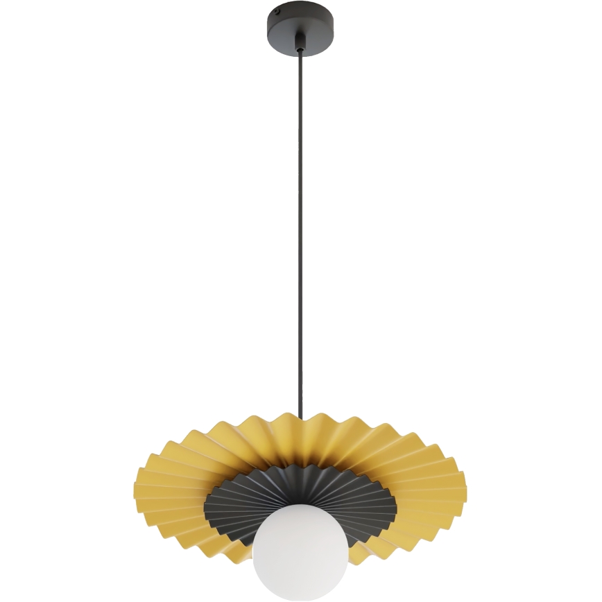 Lustr na lanku UMBRA 1xG9/8W/230V černá/oranžová
