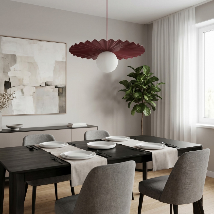 Lustr na lanku UMBRA 1xG9/8W/230V červená