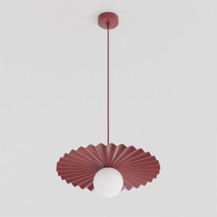 Lustr na lanku UMBRA 1xG9/8W/230V červená
