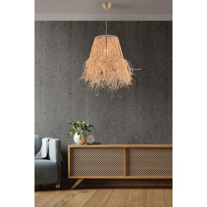 Lustr na lanku VALANCE 1xE27/40W/230V hnědá