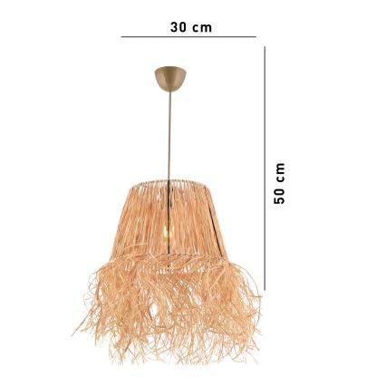 Lustr na lanku VALANCE 1xE27/40W/230V hnědá