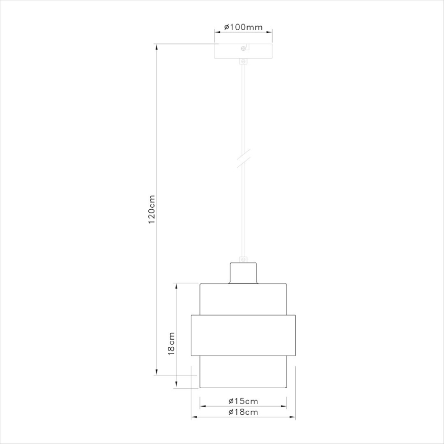 Lustr na lanku VALENTINO 1xE27/15W/230V béžová/čirá