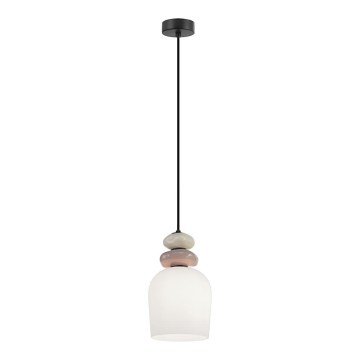 Lustr na lanku VALISIA 3xE27/40W/230V béžová/olivová