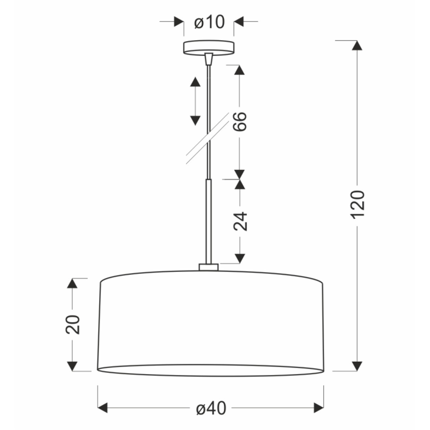 Lustr na lanku VANTI 1xE27/40W/230V zelená