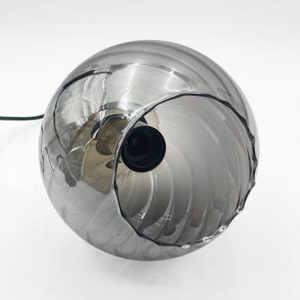 Lustr na lanku VELLO 1xE27/15W/230V černá/kouřová béžová/černá