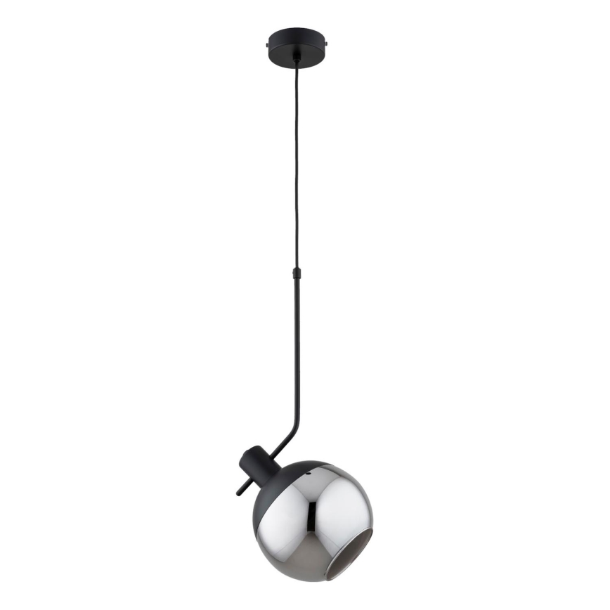 Lustr na lanku VELTO 1xE27/15W/230V černá/kouřová