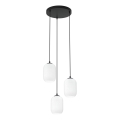 Lustr na lanku VERDI 3xE27/15W/230V pr. 30 cm černá/bílá