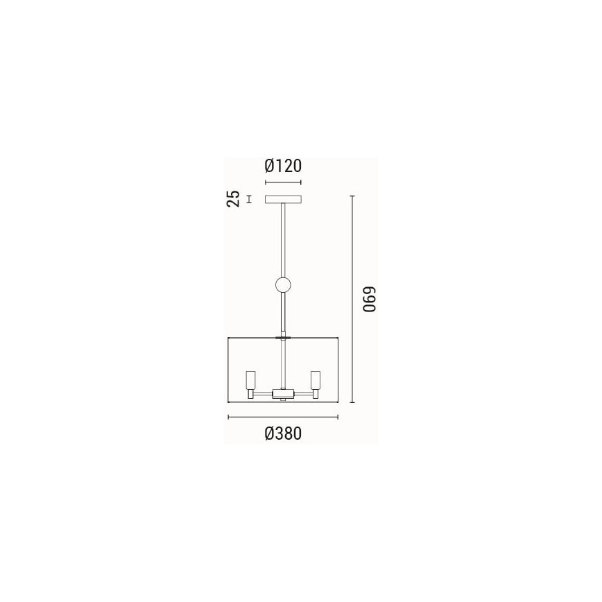 Lustr na lanku VERONA 3xE14/15W/230V
