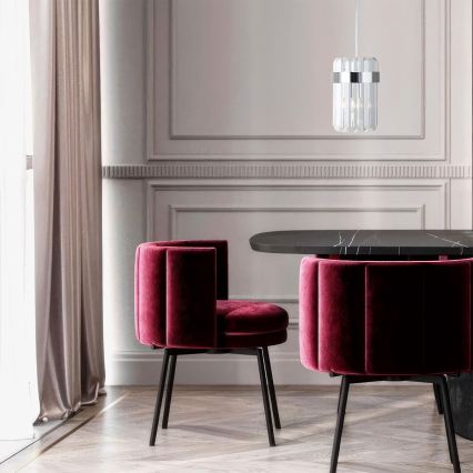 Lustr na lanku VETRO 1xE14/10W/230V lesklý chrom