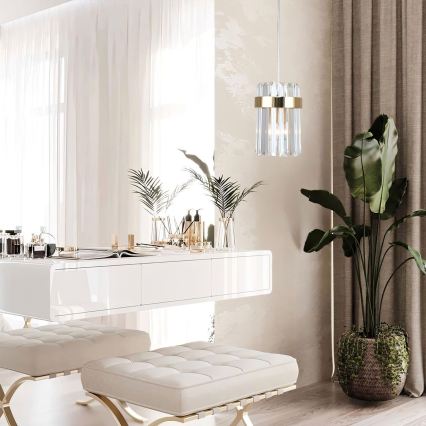 Lustr na lanku VETRO 1xE14/10W/230V zlatá