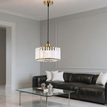 Lustr na lanku VETRO 1xE27/60W/230V zlatá