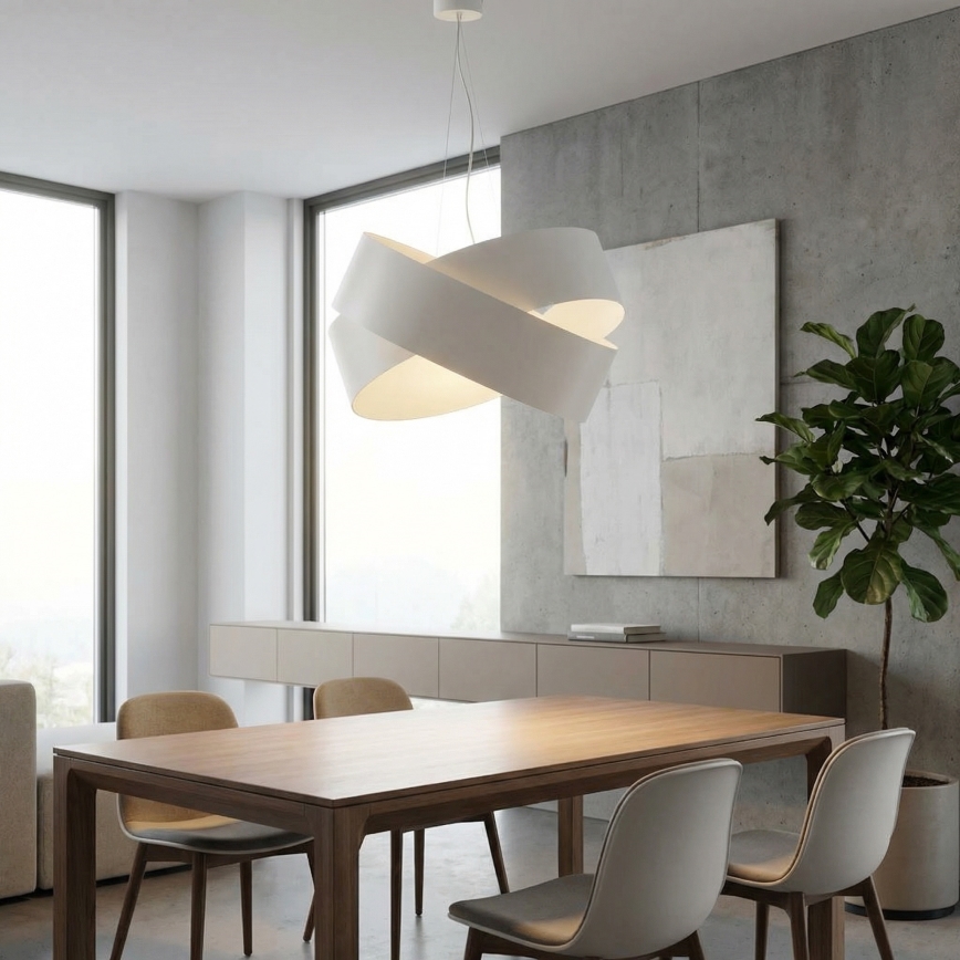 Lustr na lanku VIENO 3xE27/15W/230V bílá