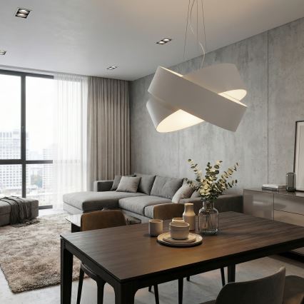 Lustr na lanku VIENO 3xE27/15W/230V bílá