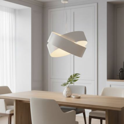 Lustr na lanku VIENO 3xE27/15W/230V bílá