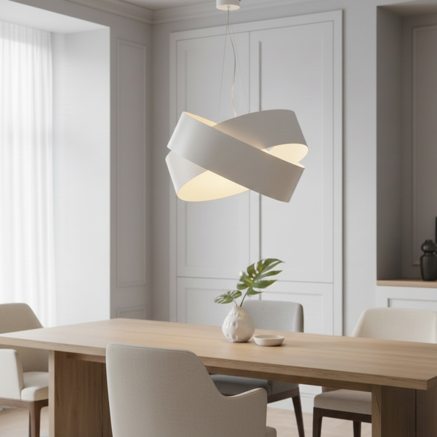 Lustr na lanku VIENO 3xE27/15W/230V bílá