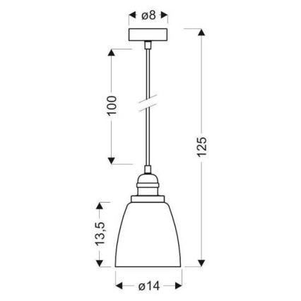 Lustr na lanku VOICE 1xE27/40W/230V