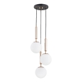 Lustr na lanku VOLDA 3xE14/10W/230V pr. 28 cm mosaz