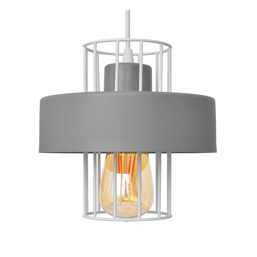 Lustr na lanku VOLTA 1xE27/15W/230V šedá